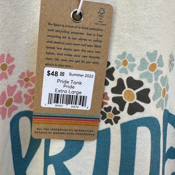 NWT Marine Layer Re-Spun Pride on Pride Tank Size XL - Picture 4 of 5